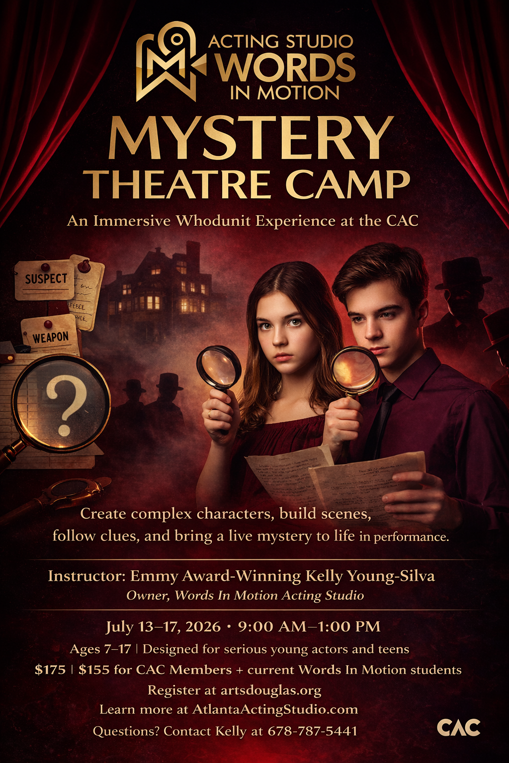 Douglasville Mystery Theatre Camp flyer
