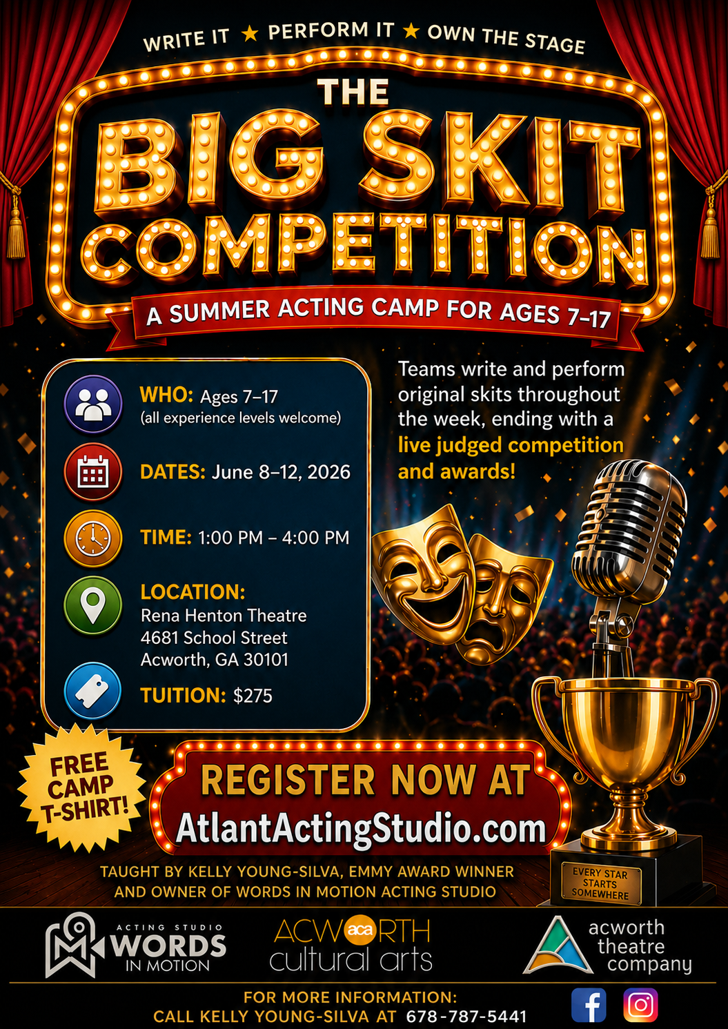 Corrected Acworth Big Skit Competition flyer