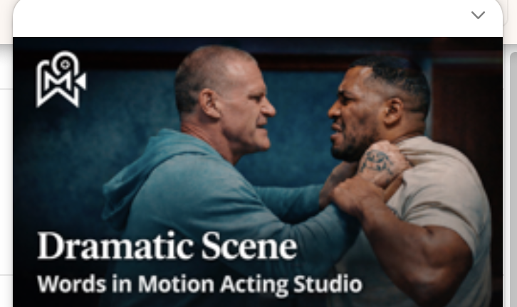 Actors participating in an on-camera film workshop at Words In Motion