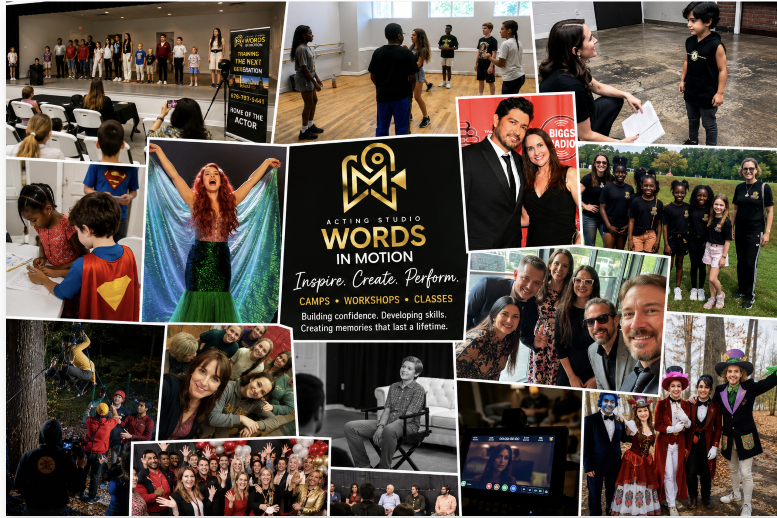 Words In Motion Acting Studio camps, workshops, performances, classes, and community programs